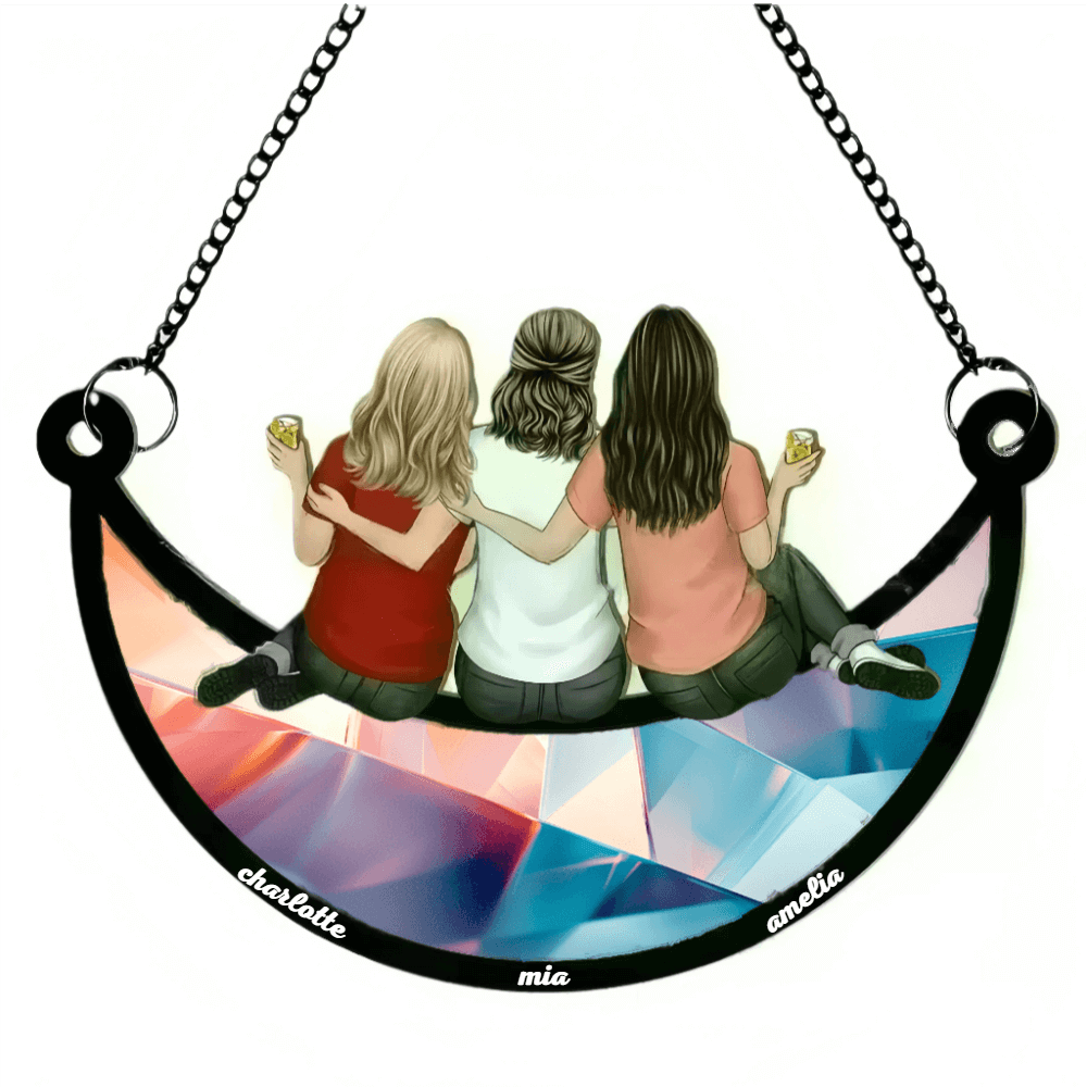 Custom Sister Moon Charm | Personalized Name & Color Options
