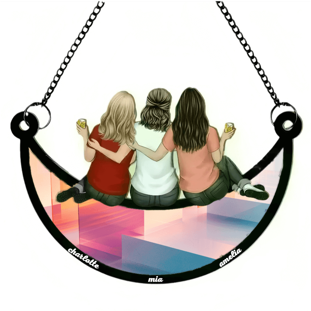 Custom Sister Moon Charm | Personalized Name & Color Options